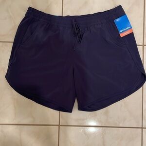 NWT Womens Columbia Omni-Shade Regular Fit Shorts Navy Blue 1X​​​​​​
